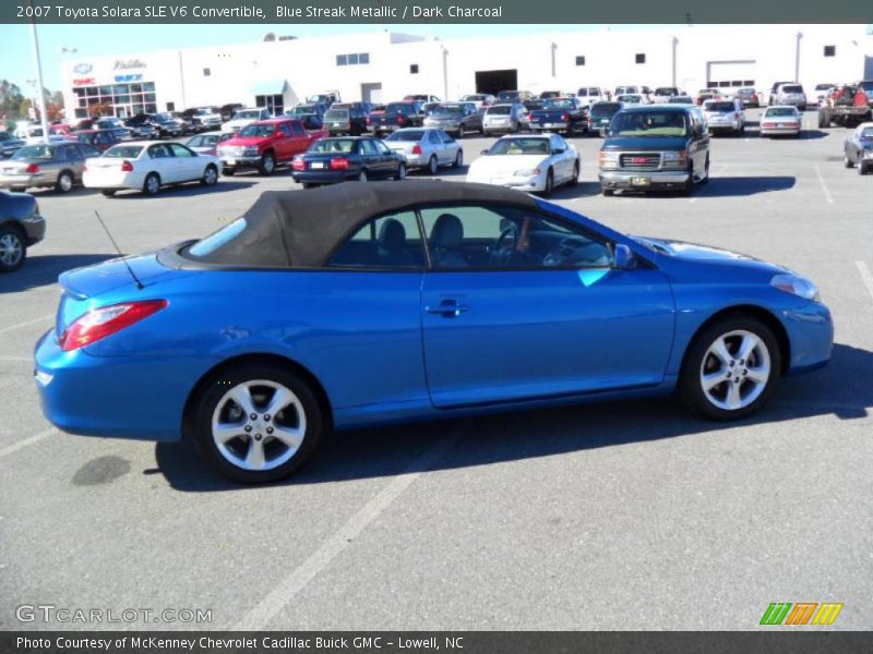 Blue Streak Metallic / Dark Charcoal 2007 Toyota Solara SLE V6 Convertible