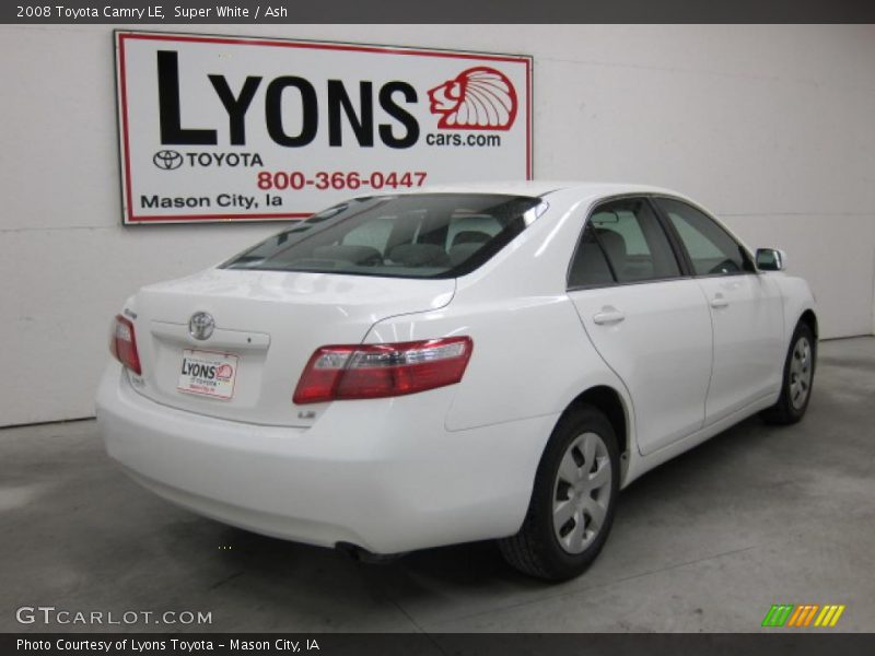Super White / Ash 2008 Toyota Camry LE