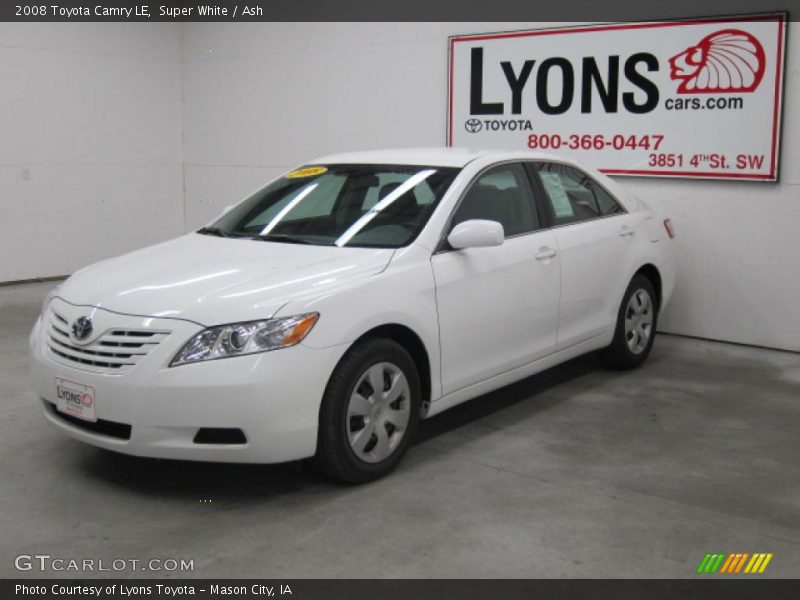 Super White / Ash 2008 Toyota Camry LE