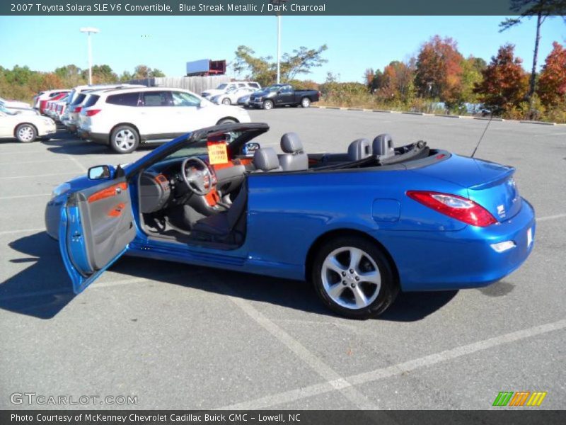 Blue Streak Metallic / Dark Charcoal 2007 Toyota Solara SLE V6 Convertible