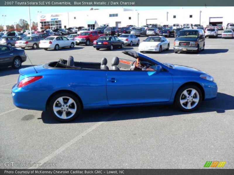 Blue Streak Metallic / Dark Charcoal 2007 Toyota Solara SLE V6 Convertible