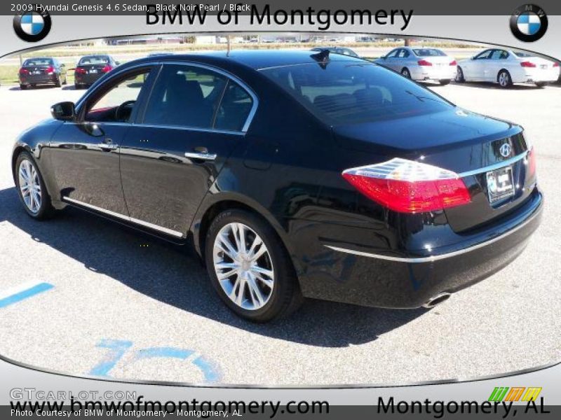 Black Noir Pearl / Black 2009 Hyundai Genesis 4.6 Sedan