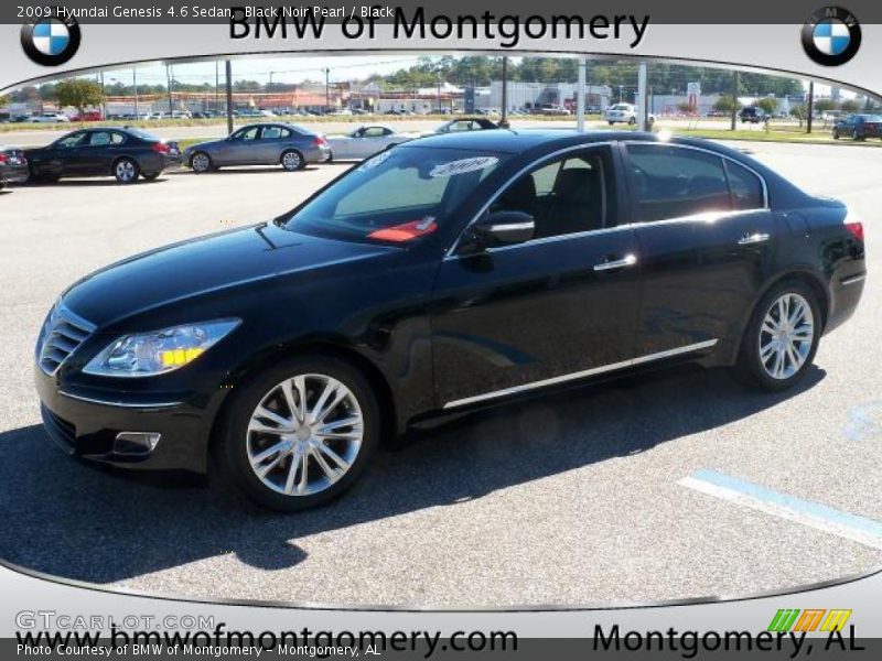 Black Noir Pearl / Black 2009 Hyundai Genesis 4.6 Sedan