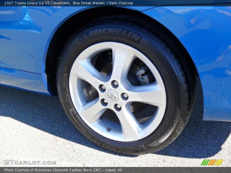 Blue Streak Metallic / Dark Charcoal 2007 Toyota Solara SLE V6 Convertible