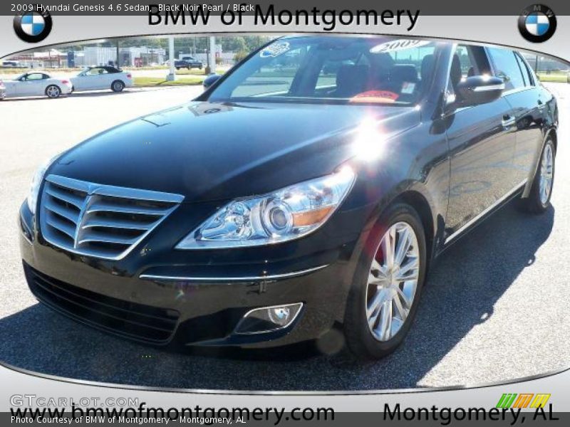 Black Noir Pearl / Black 2009 Hyundai Genesis 4.6 Sedan