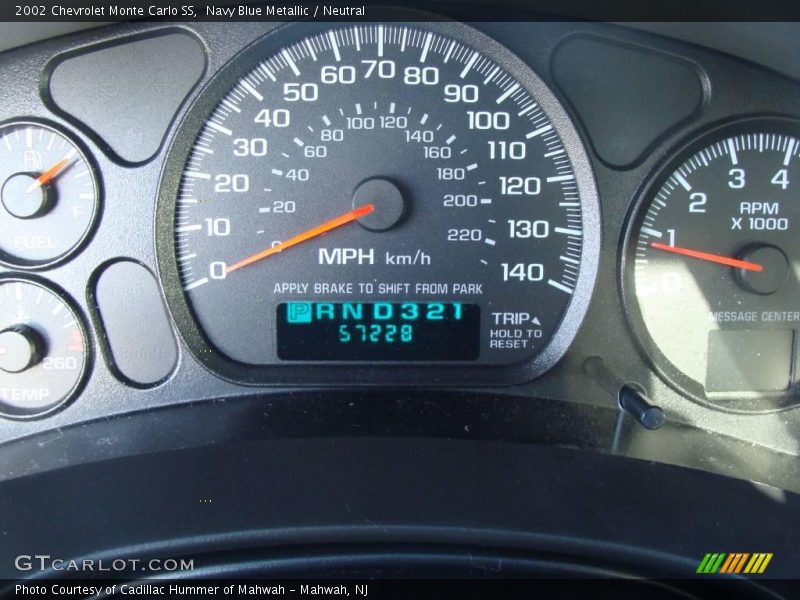 Navy Blue Metallic / Neutral 2002 Chevrolet Monte Carlo SS
