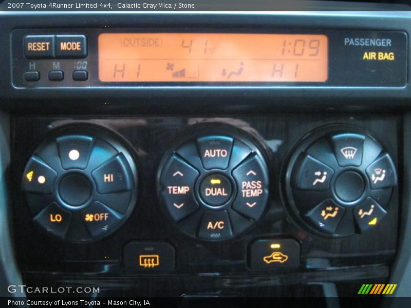 Controls of 2007 4Runner Limited 4x4