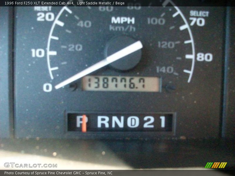 Light Saddle Metallic / Beige 1996 Ford F250 XLT Extended Cab 4x4