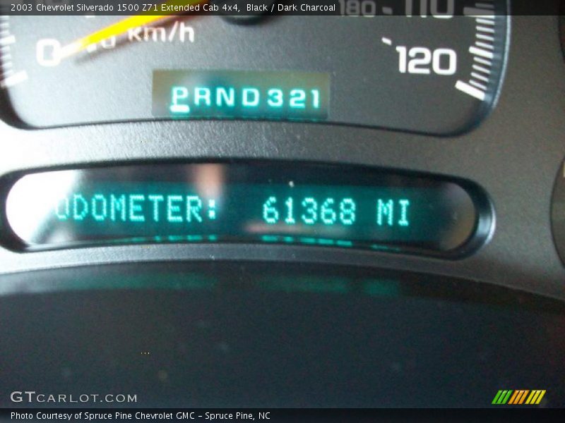 Black / Dark Charcoal 2003 Chevrolet Silverado 1500 Z71 Extended Cab 4x4