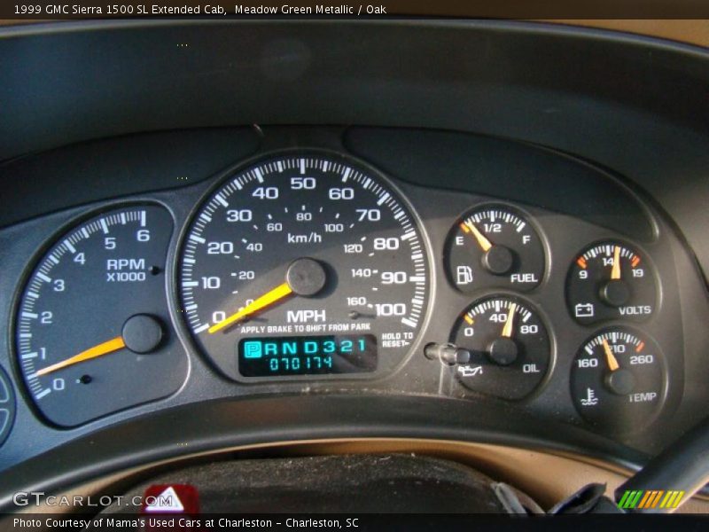 Meadow Green Metallic / Oak 1999 GMC Sierra 1500 SL Extended Cab