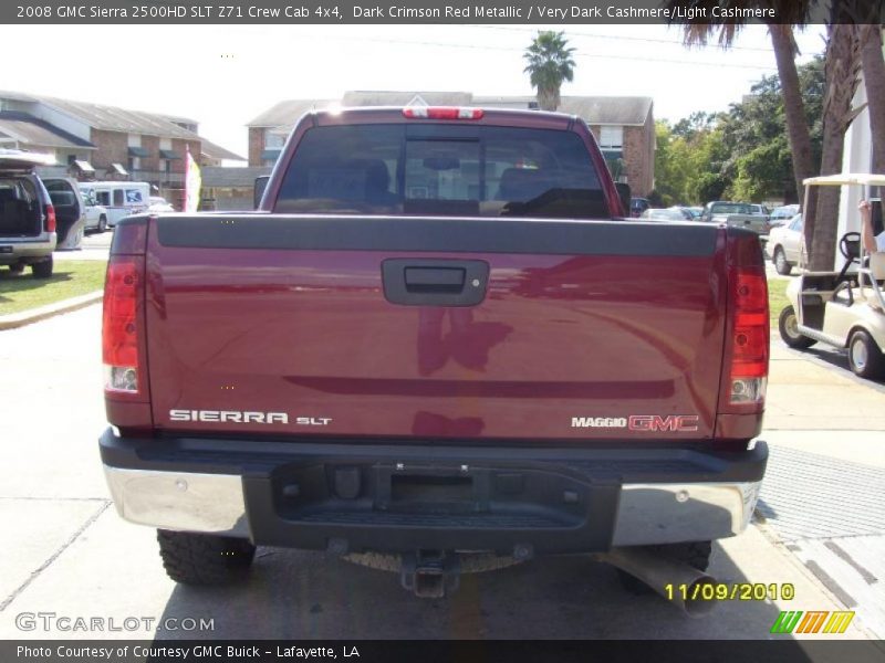 Dark Crimson Red Metallic / Very Dark Cashmere/Light Cashmere 2008 GMC Sierra 2500HD SLT Z71 Crew Cab 4x4