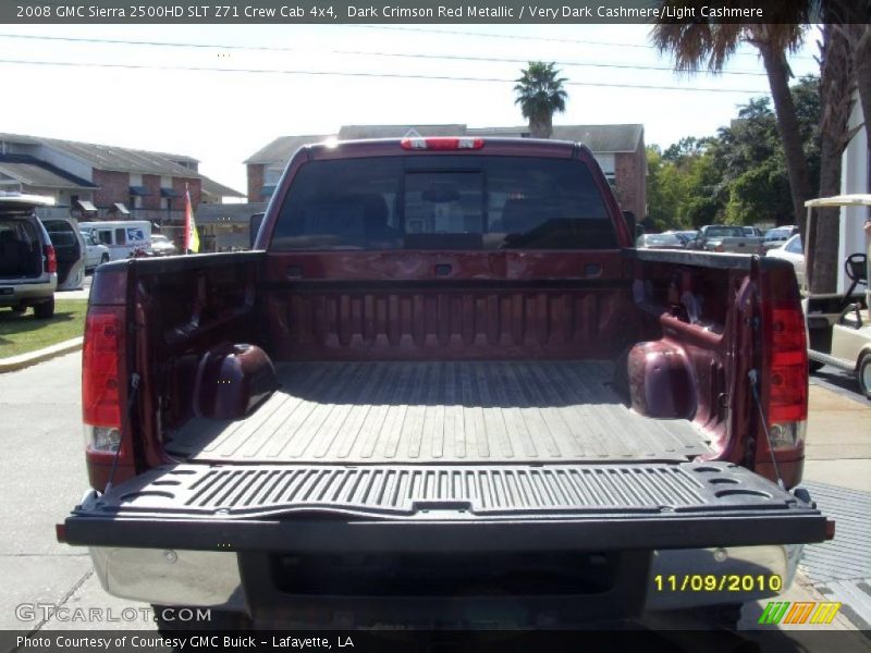 Dark Crimson Red Metallic / Very Dark Cashmere/Light Cashmere 2008 GMC Sierra 2500HD SLT Z71 Crew Cab 4x4