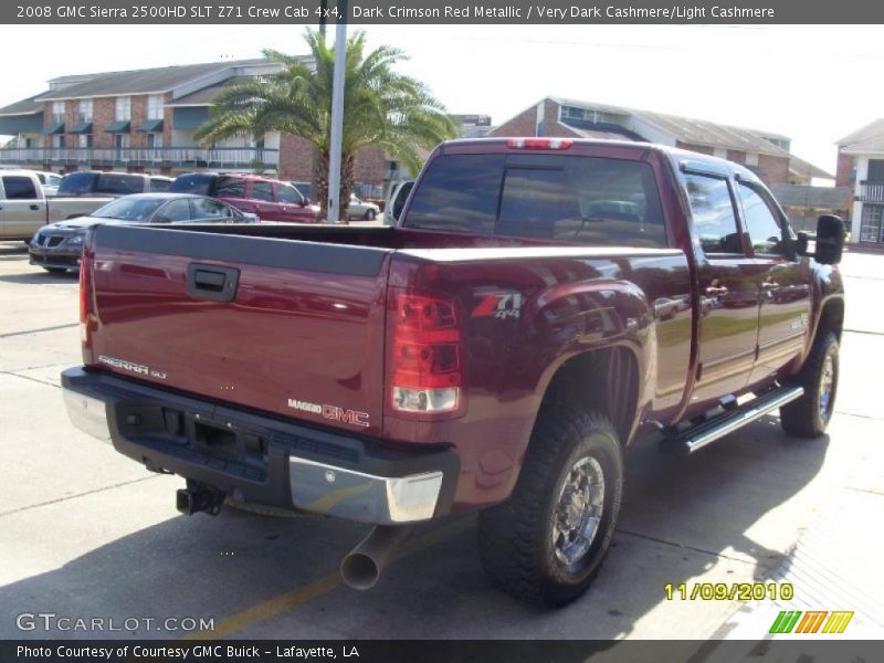 Dark Crimson Red Metallic / Very Dark Cashmere/Light Cashmere 2008 GMC Sierra 2500HD SLT Z71 Crew Cab 4x4