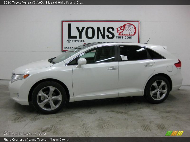 Blizzard White Pearl / Gray 2010 Toyota Venza V6 AWD