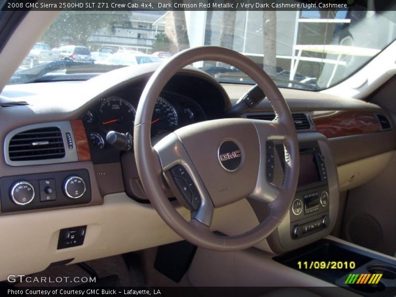Dark Crimson Red Metallic / Very Dark Cashmere/Light Cashmere 2008 GMC Sierra 2500HD SLT Z71 Crew Cab 4x4