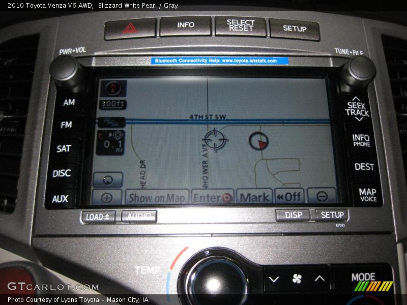Blizzard White Pearl / Gray 2010 Toyota Venza V6 AWD