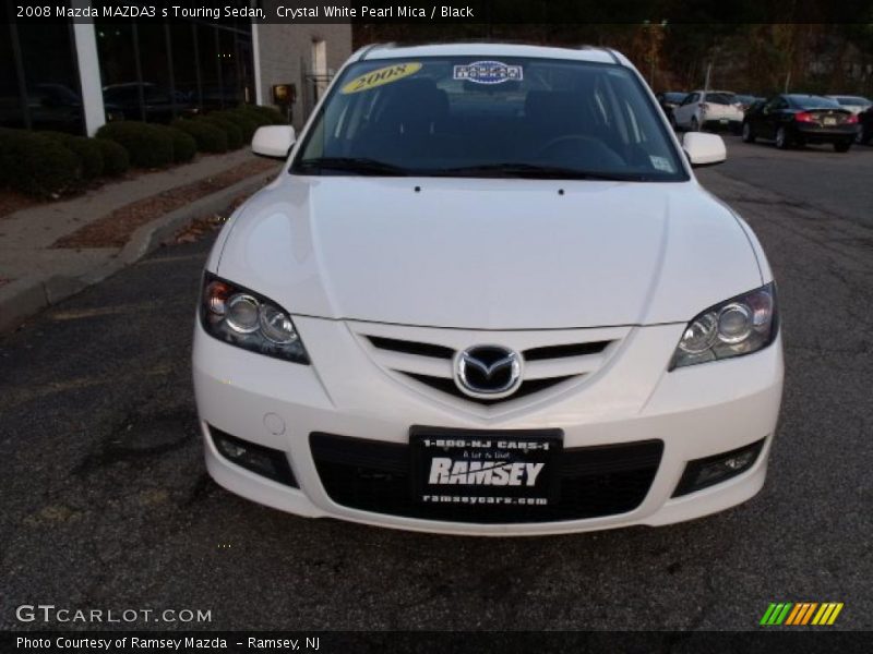 Crystal White Pearl Mica / Black 2008 Mazda MAZDA3 s Touring Sedan