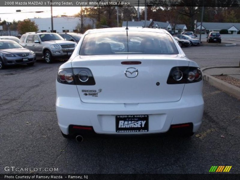 Crystal White Pearl Mica / Black 2008 Mazda MAZDA3 s Touring Sedan