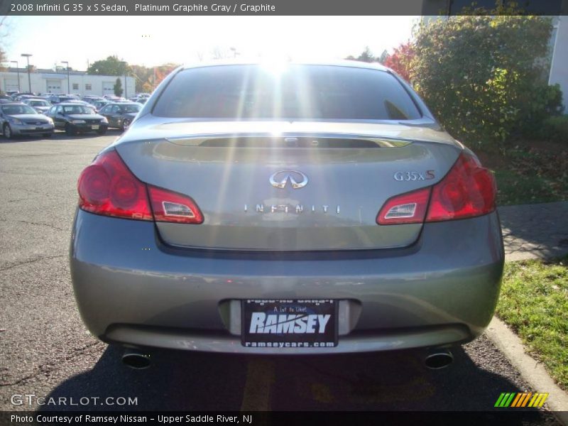 Platinum Graphite Gray / Graphite 2008 Infiniti G 35 x S Sedan