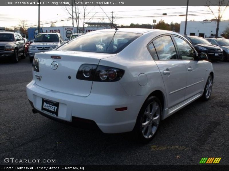 Crystal White Pearl Mica / Black 2008 Mazda MAZDA3 s Touring Sedan