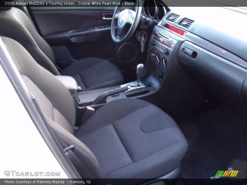Crystal White Pearl Mica / Black 2008 Mazda MAZDA3 s Touring Sedan