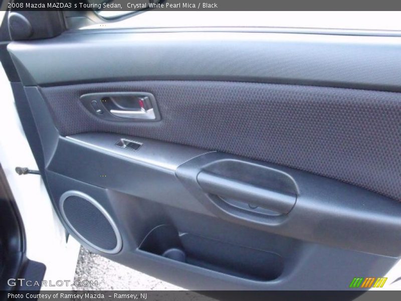 Crystal White Pearl Mica / Black 2008 Mazda MAZDA3 s Touring Sedan
