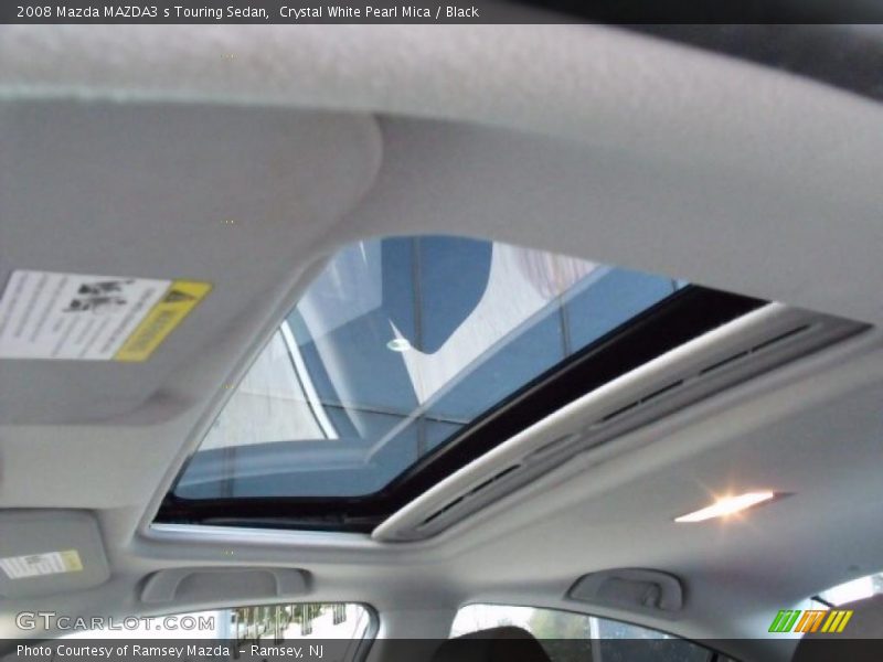 Crystal White Pearl Mica / Black 2008 Mazda MAZDA3 s Touring Sedan
