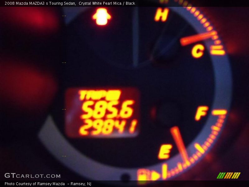 Crystal White Pearl Mica / Black 2008 Mazda MAZDA3 s Touring Sedan