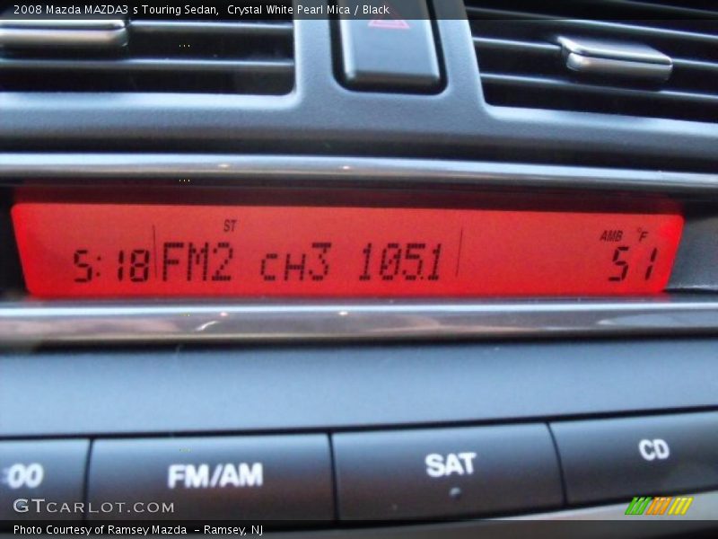 Crystal White Pearl Mica / Black 2008 Mazda MAZDA3 s Touring Sedan