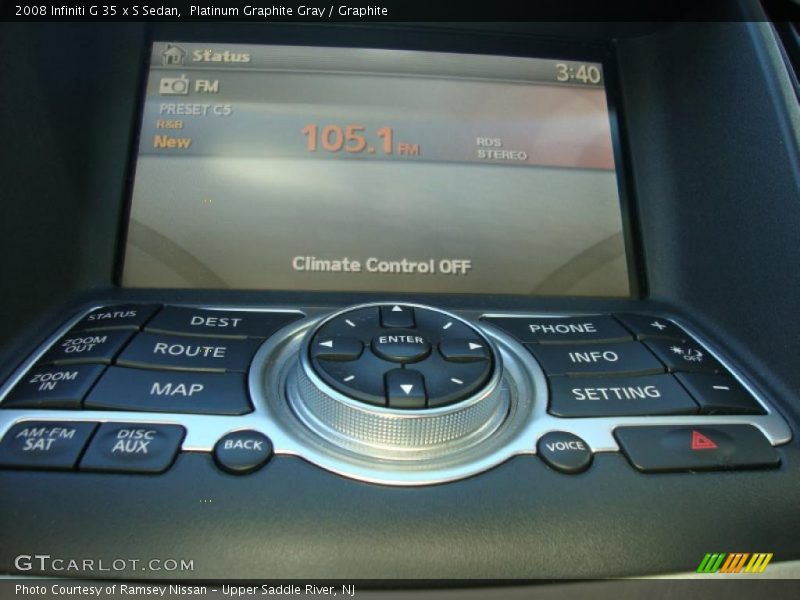 Navigation of 2008 G 35 x S Sedan