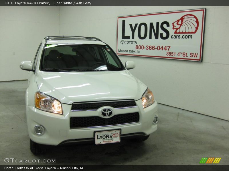 Super White / Ash Gray 2010 Toyota RAV4 Limited