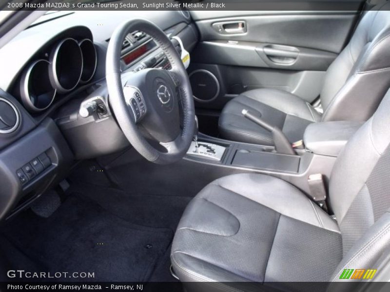 Sunlight Silver Metallic / Black 2008 Mazda MAZDA3 s Grand Touring Sedan