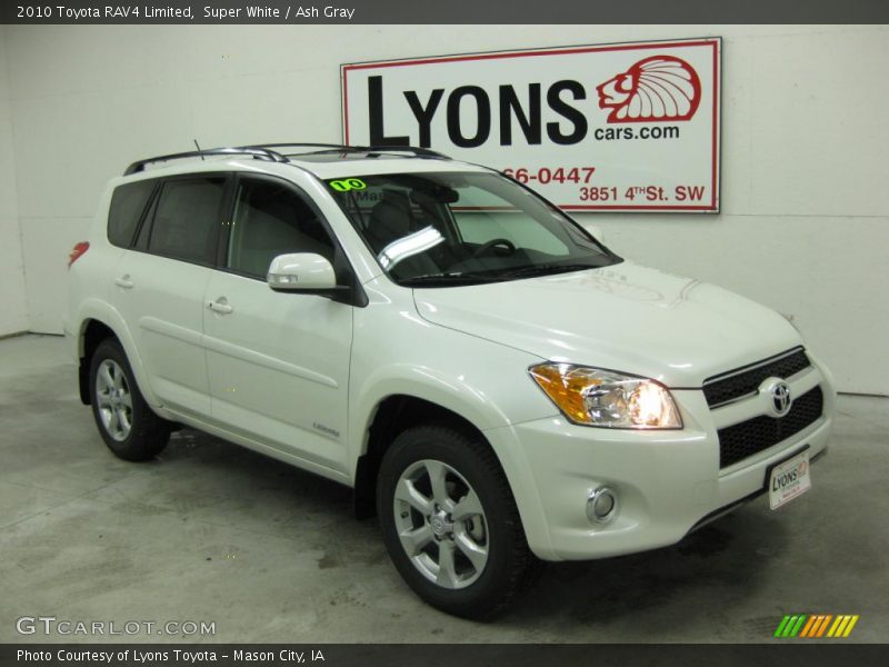 Super White / Ash Gray 2010 Toyota RAV4 Limited