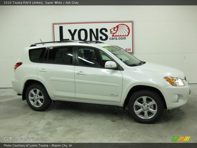 Super White / Ash Gray 2010 Toyota RAV4 Limited