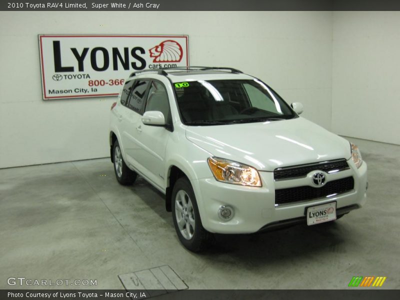 Super White / Ash Gray 2010 Toyota RAV4 Limited
