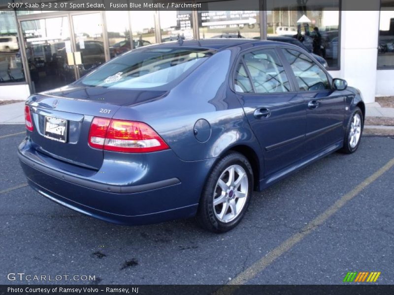Fusion Blue Metallic / Parchment 2007 Saab 9-3 2.0T Sport Sedan