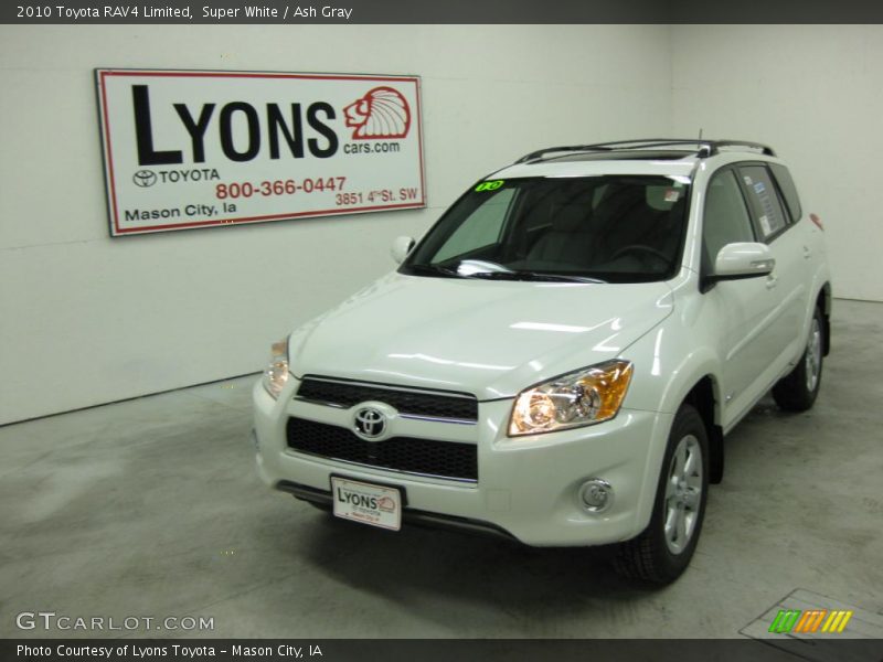 Super White / Ash Gray 2010 Toyota RAV4 Limited