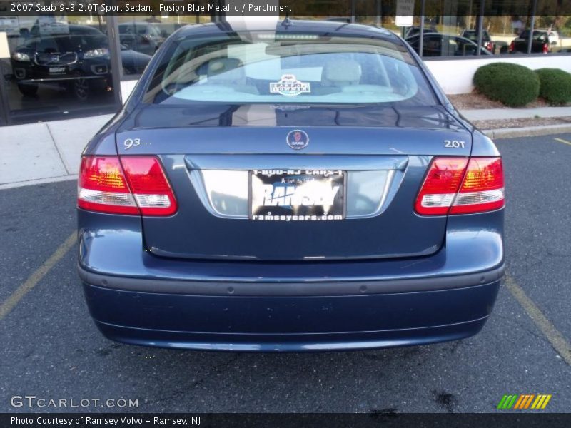 Fusion Blue Metallic / Parchment 2007 Saab 9-3 2.0T Sport Sedan
