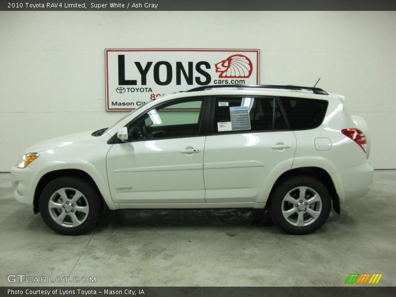 Super White / Ash Gray 2010 Toyota RAV4 Limited