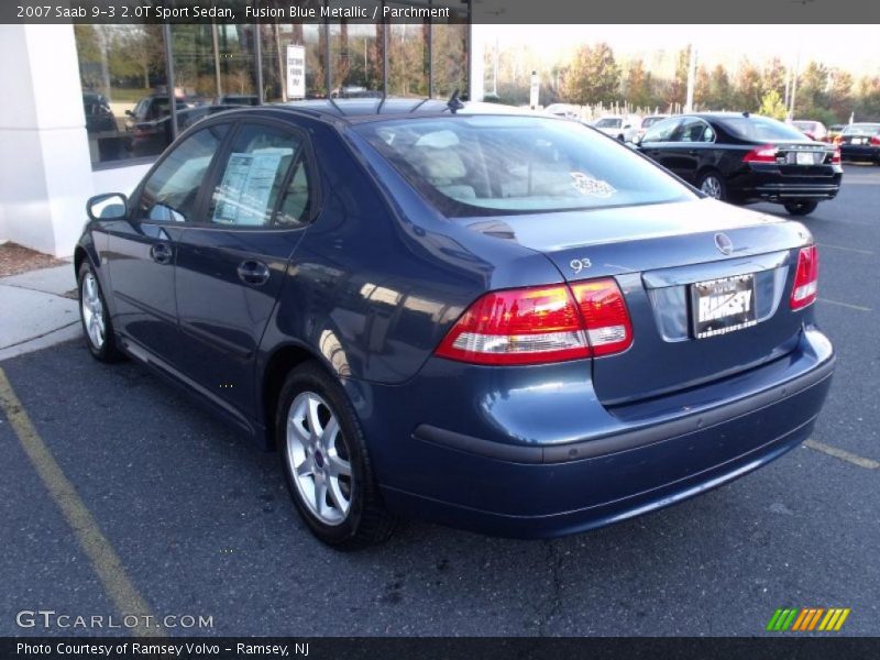 Fusion Blue Metallic / Parchment 2007 Saab 9-3 2.0T Sport Sedan