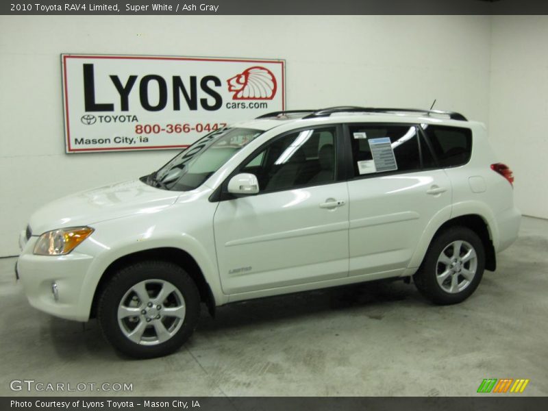Super White / Ash Gray 2010 Toyota RAV4 Limited