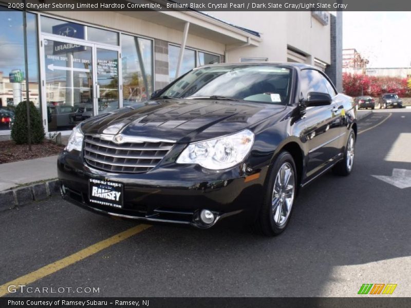 Brilliant Black Crystal Pearl / Dark Slate Gray/Light Slate Gray 2008 Chrysler Sebring Limited Hardtop Convertible