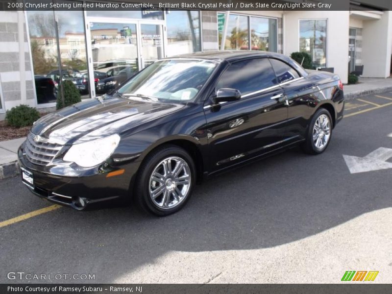 Brilliant Black Crystal Pearl / Dark Slate Gray/Light Slate Gray 2008 Chrysler Sebring Limited Hardtop Convertible