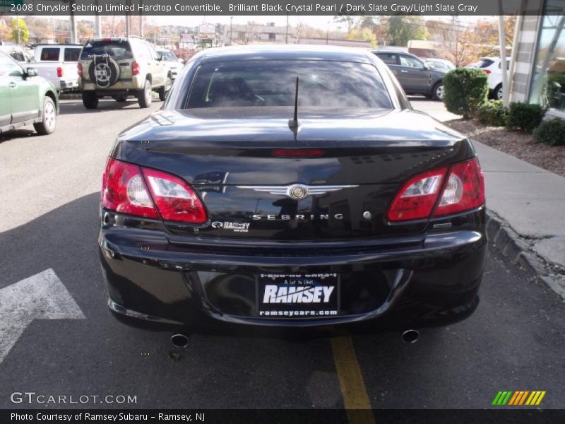 Brilliant Black Crystal Pearl / Dark Slate Gray/Light Slate Gray 2008 Chrysler Sebring Limited Hardtop Convertible