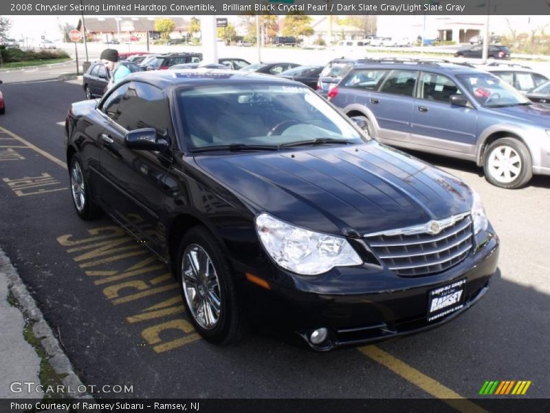 Brilliant Black Crystal Pearl / Dark Slate Gray/Light Slate Gray 2008 Chrysler Sebring Limited Hardtop Convertible