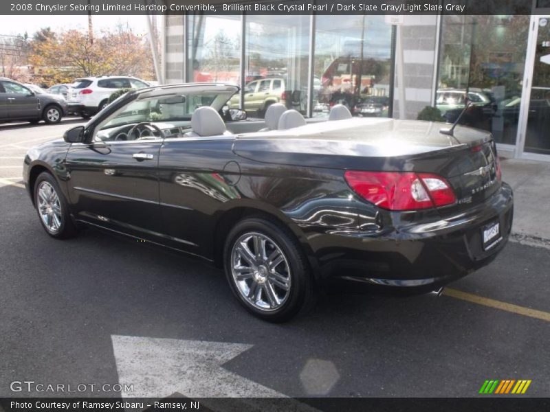 Brilliant Black Crystal Pearl / Dark Slate Gray/Light Slate Gray 2008 Chrysler Sebring Limited Hardtop Convertible