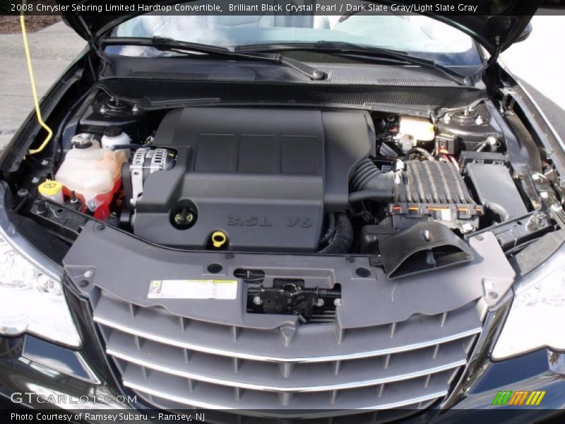 Brilliant Black Crystal Pearl / Dark Slate Gray/Light Slate Gray 2008 Chrysler Sebring Limited Hardtop Convertible