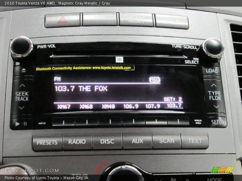 Magnetic Gray Metallic / Gray 2010 Toyota Venza V6 AWD