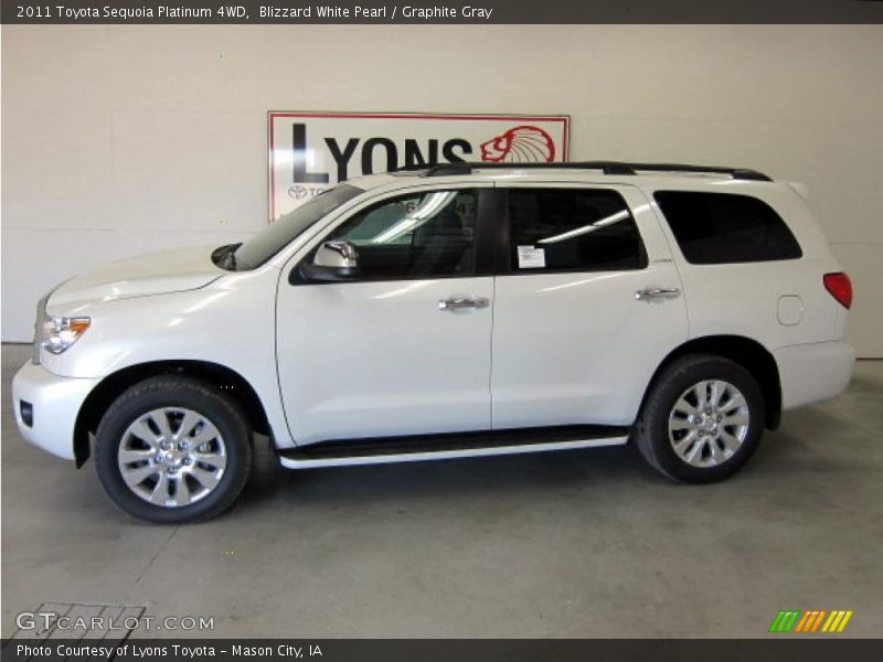 Blizzard White Pearl / Graphite Gray 2011 Toyota Sequoia Platinum 4WD