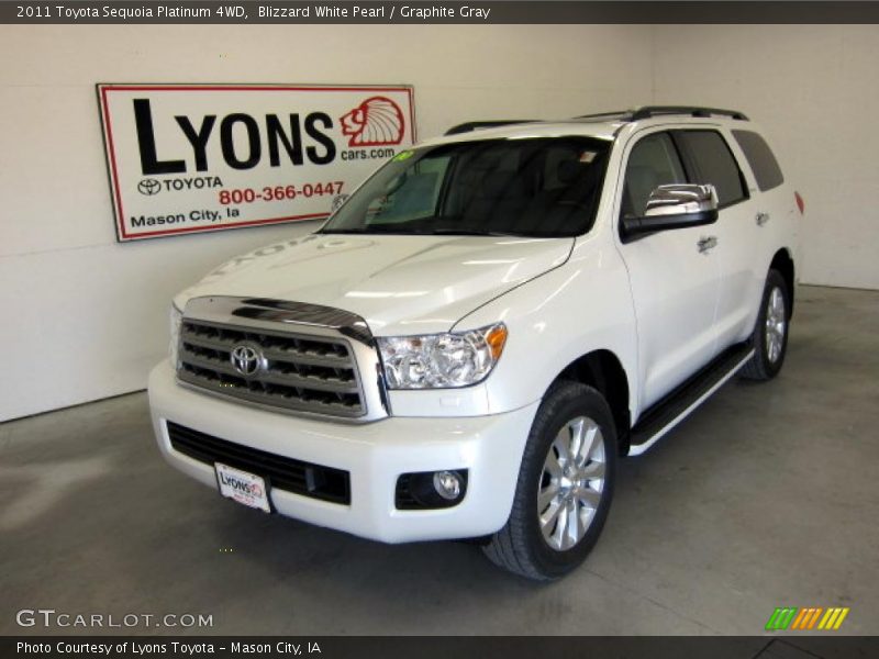 Blizzard White Pearl / Graphite Gray 2011 Toyota Sequoia Platinum 4WD